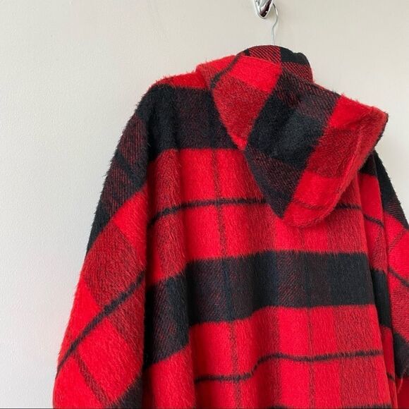 Treasure & Bond-Plaid One Size/Oversized Zip Front Cape - Picture 9 of 14